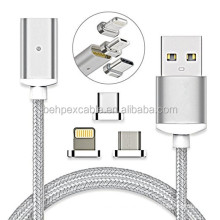 3-in-1 Magnetic USB Charging and Data Cable Type C with High Speed Data Transfer